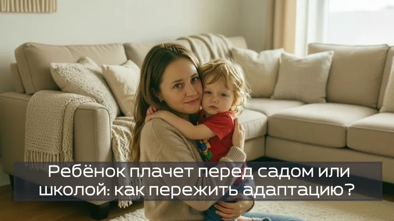Ребёнок плачет перед садом или школой: как пережить адаптацию?